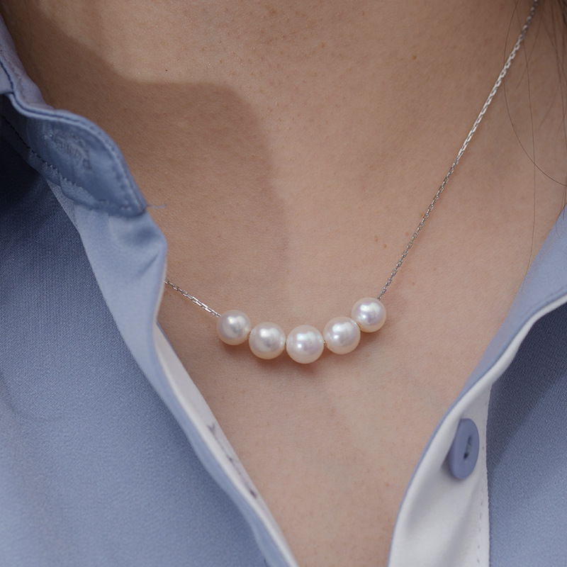 white pearl necklace for women