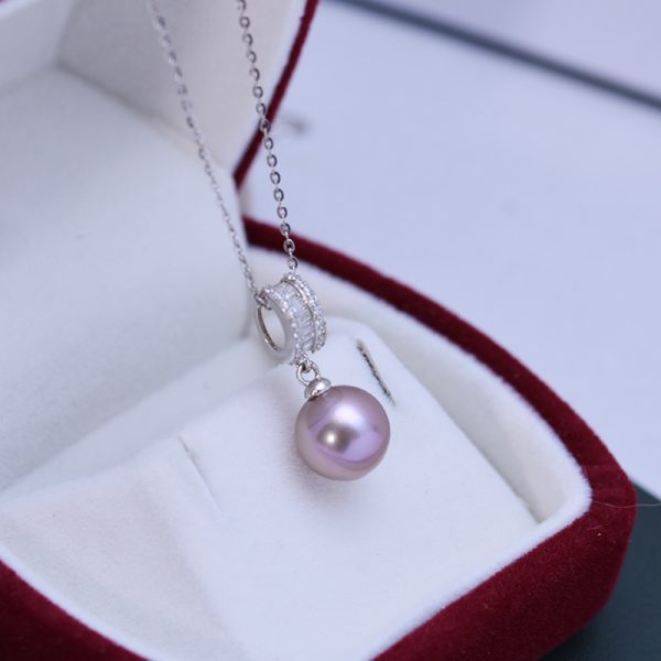 purple pearl necklace for women