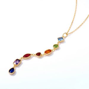 colorful zirconia pendant