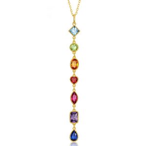 colorful zircon pendant
