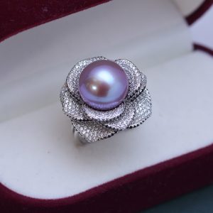 round pearl statement rings